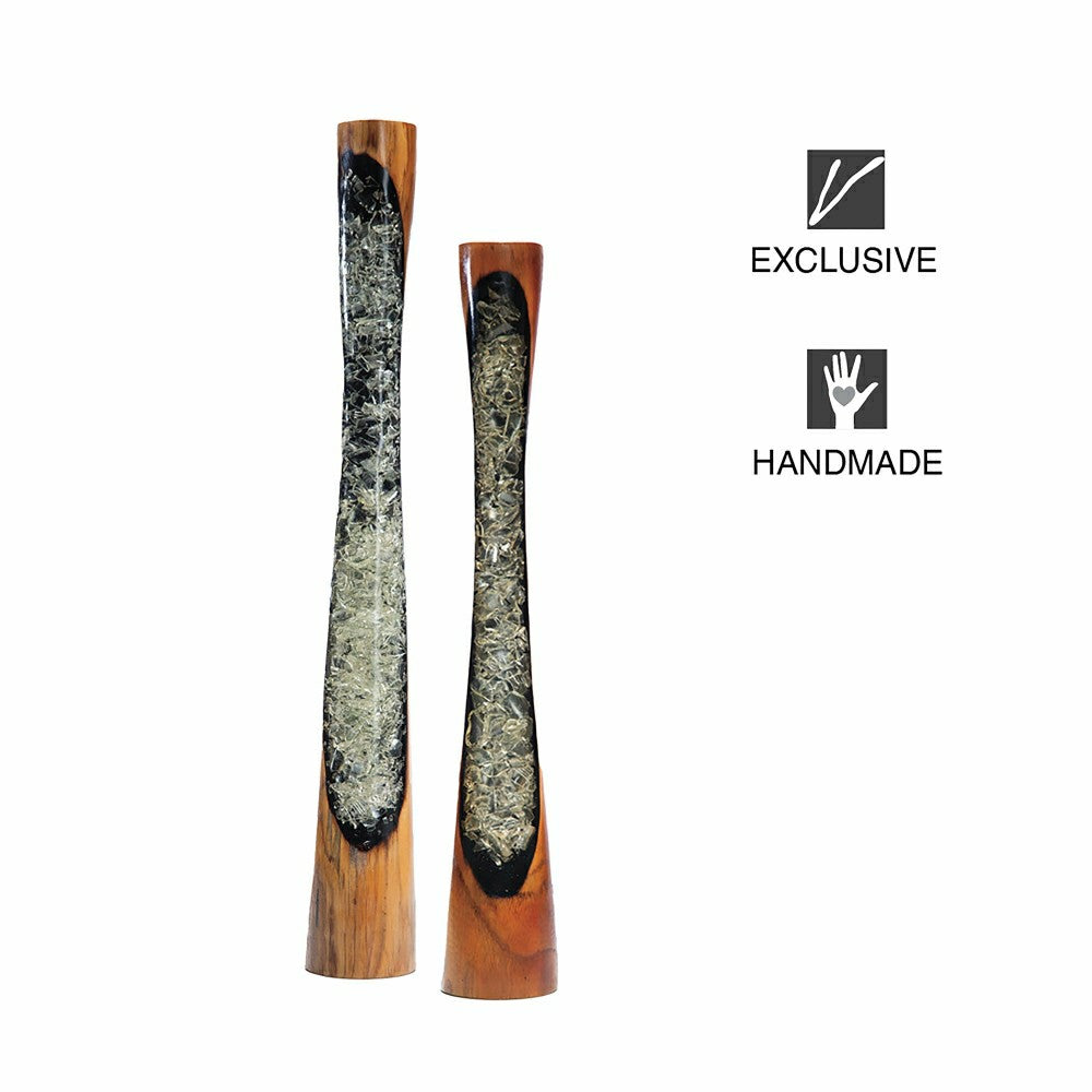 Small Wood & Resin Vase | Plow & Hearth