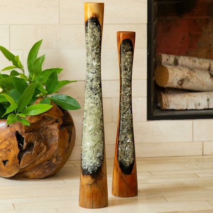 Small Wood & Resin Vase | Plow & Hearth