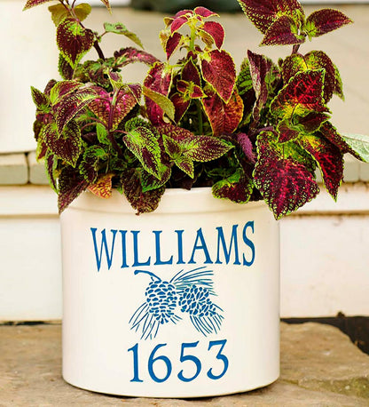 Personalized Pine Cone Crock | Plow & Hearth