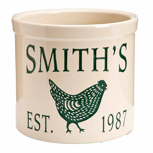 USA-Made Handcrafted Personalized Chicken Crock | Plow & Hearth