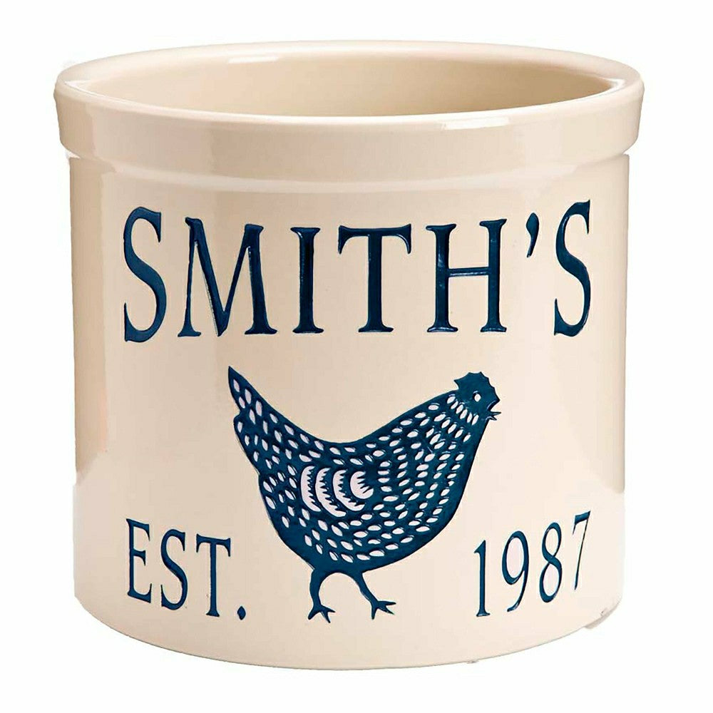 USA-Made Handcrafted Personalized Chicken Crock | Plow & Hearth