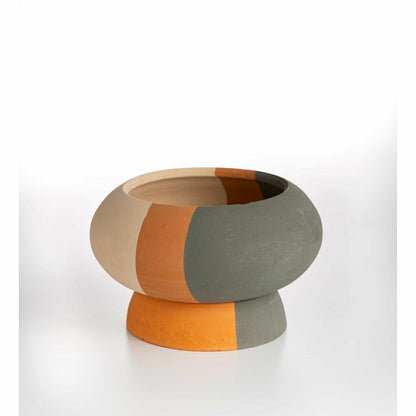 Low Striped Planter | Plow & Hearth
