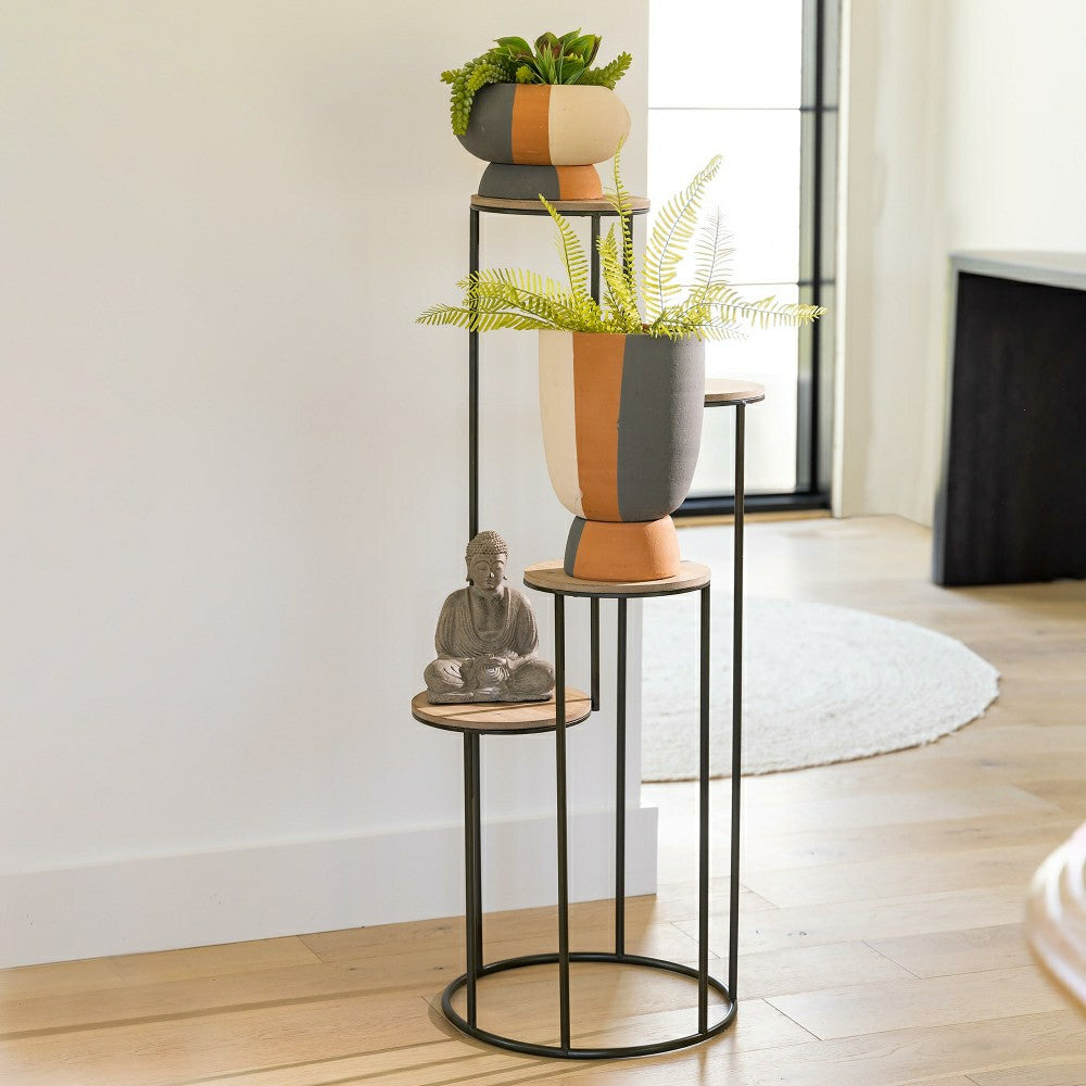 Low Striped Planter | Plow & Hearth