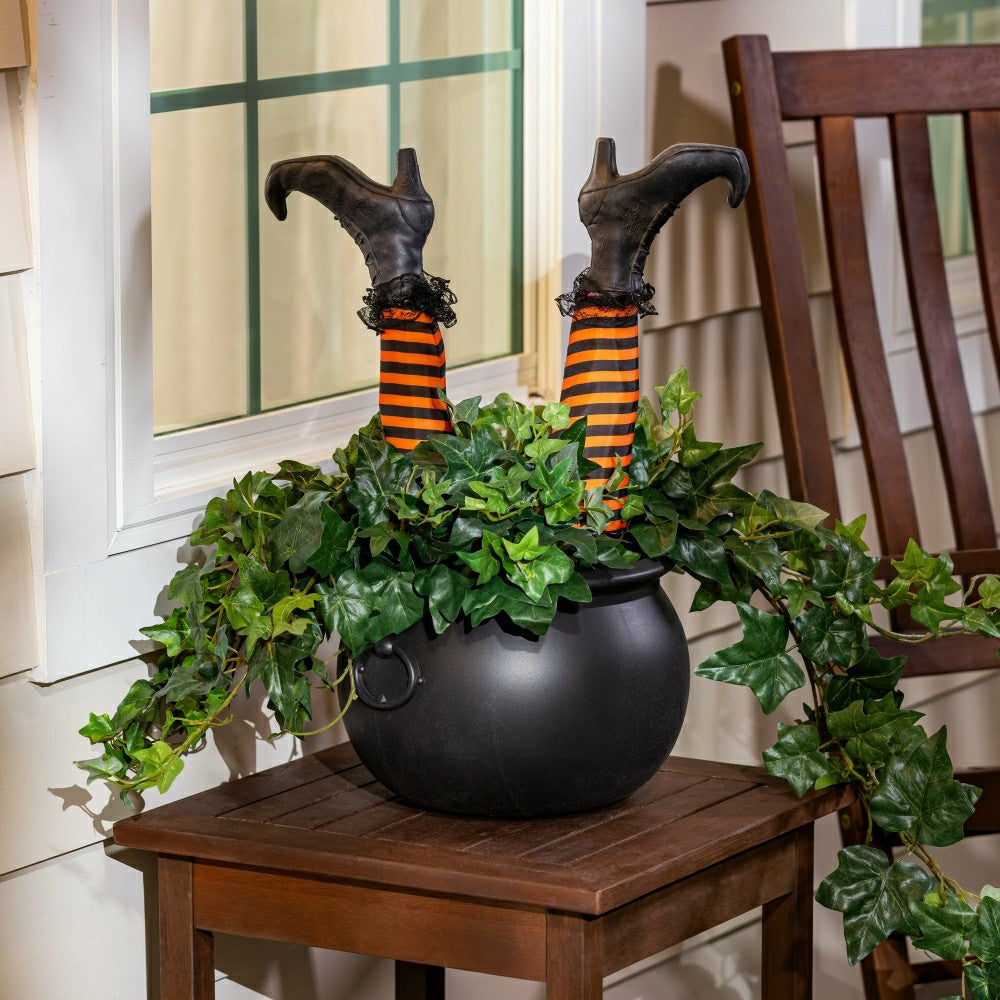 12" Witch's Cauldron Planter and Halloween Candy Bowl | Plow & Hearth