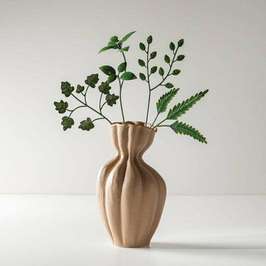 11" Textured Stoneware Vase | Plow & Hearth
