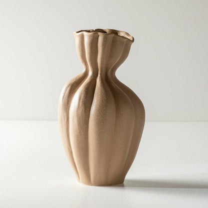 11" Textured Stoneware Vase | Plow & Hearth