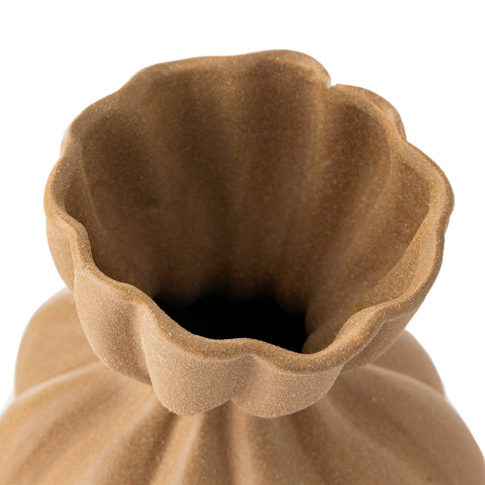 11" Textured Stoneware Vase | Plow & Hearth