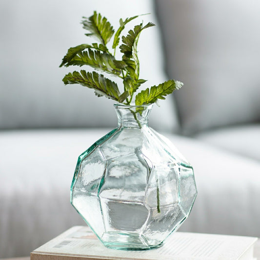 Spanish Origami Recycled Glass Vase | Plow & Hearth