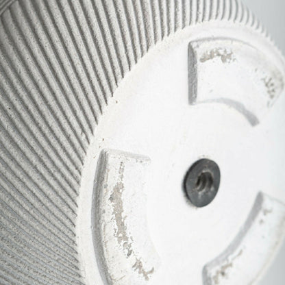 Round Stripe Fiber Clay Planters, Set of 3, White | Plow & Hearth