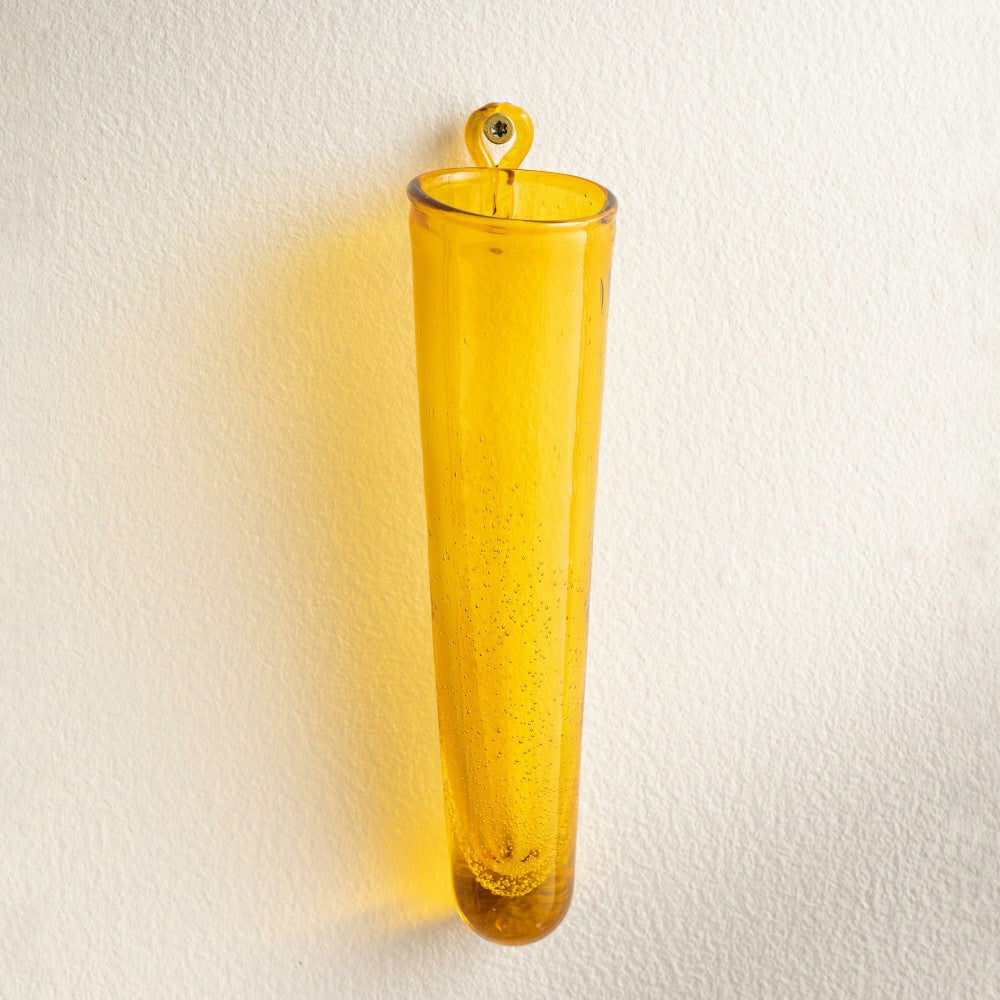 Wall Mount Cylinder Glass Decorative Vases, Set of 2 | Plow & Hearth