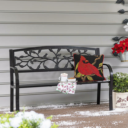 Indoor/Outdoor Hooked Cardinal Throw Pillow | Plow & Hearth