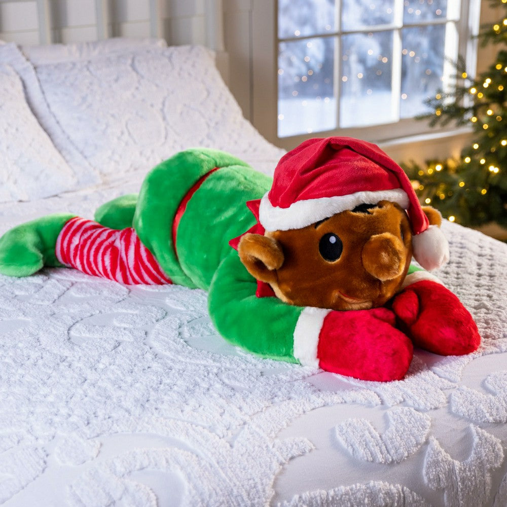 Tingle Elf Plush Cuddle Holiday Body Pillow | Plow & Hearth