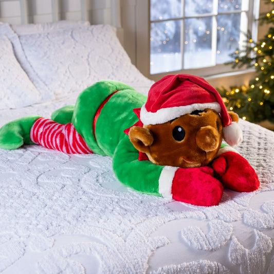 Tingle Elf Plush Cuddle Holiday Body Pillow | Plow & Hearth