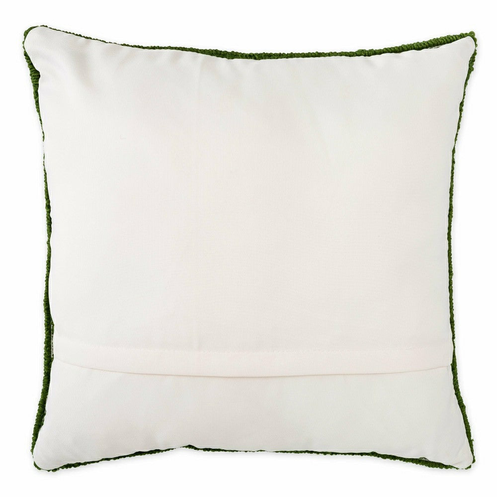 Indoor/Outdoor Pink Tulips Hooked Polypropylene Throw Pillow | Plow & Hearth