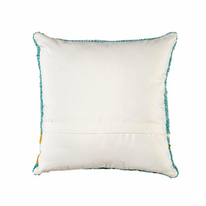 Indoor/Outdoor Hooked Polypropylene Wildflower Throw Pillow 18"x18" | Plow & Hearth