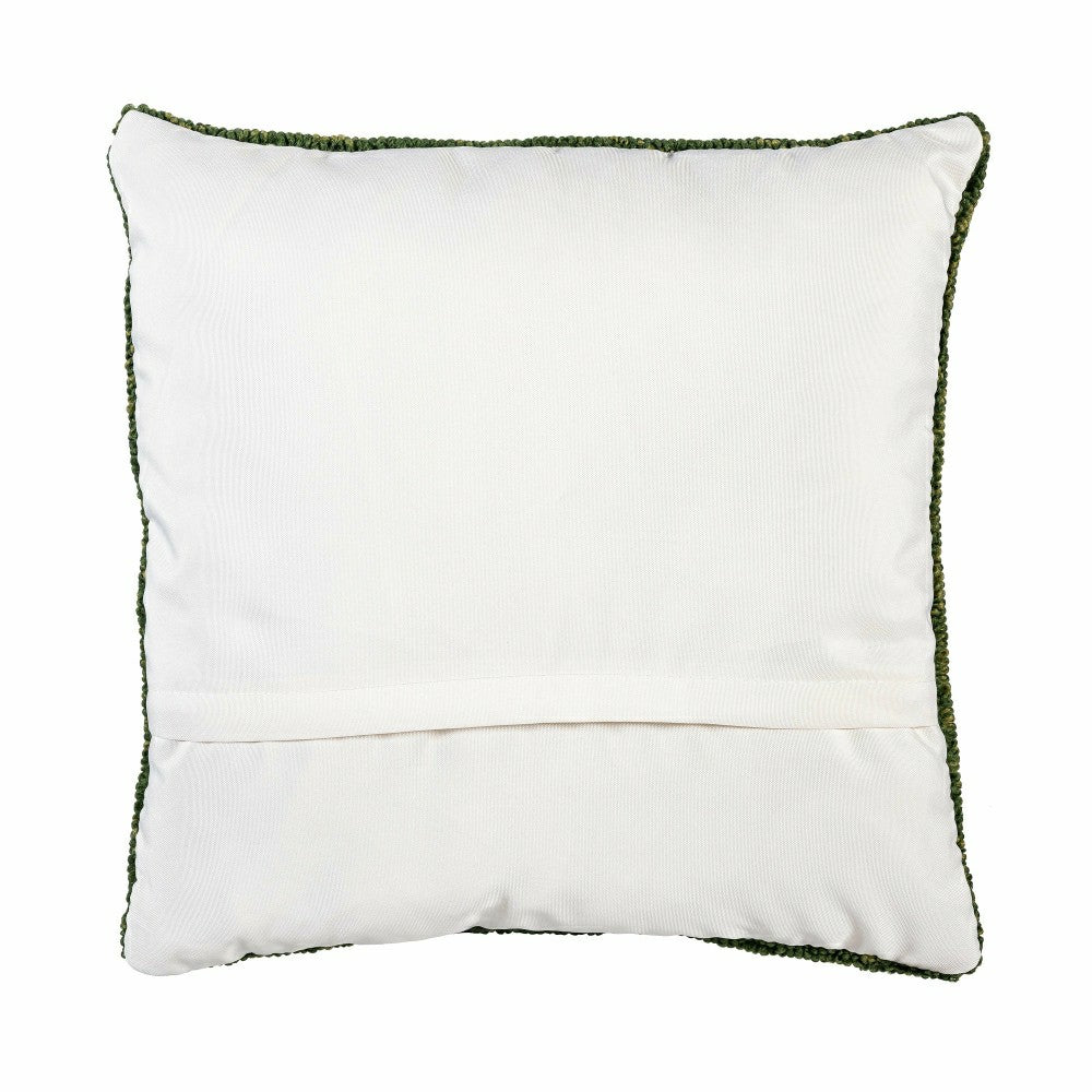 Indoor/Outdoor Sunflower Hooked Polypropylene Throw Pillow 18"x18" | Plow & Hearth
