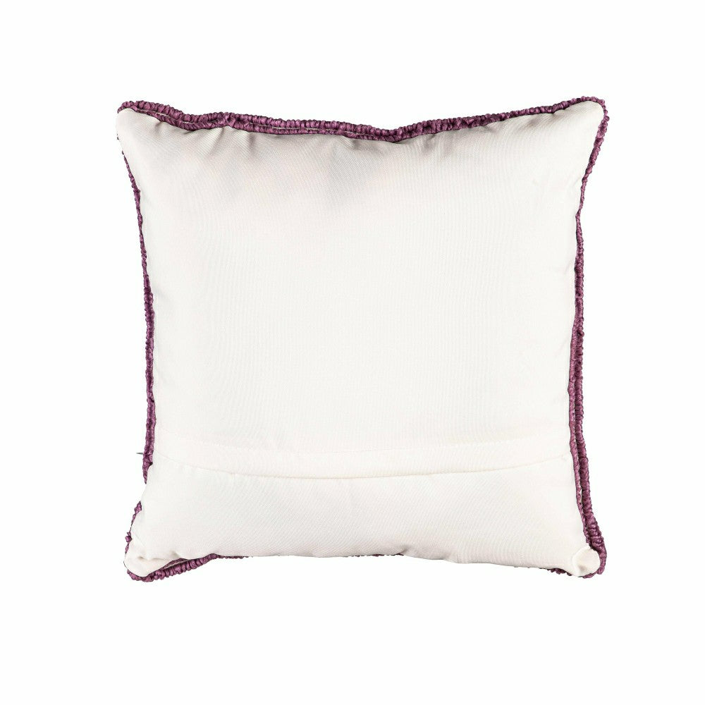 Indoor/Outdoor Bluebird Hooked Polypropylene Throw Pillow 18"x18" | Plow & Hearth