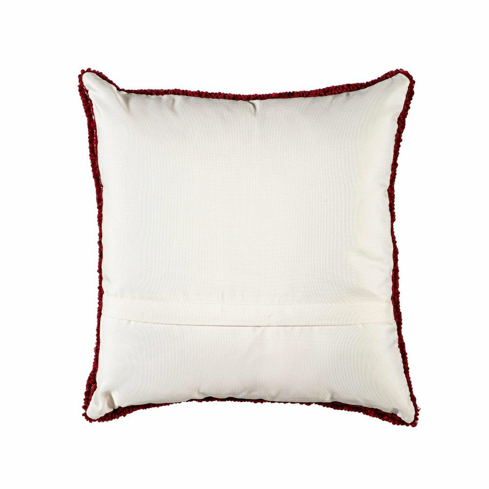 Indoor/Outdoor Hooked Polypropylene Mushroom Umbrella Throw Pillow 18" | Plow & Hearth