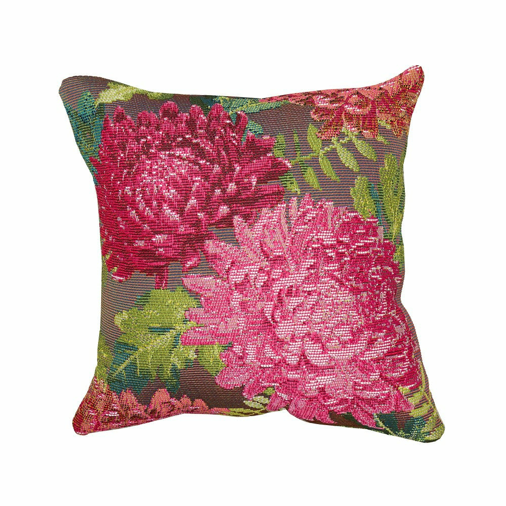 Indoor/Outdoor Chrysanthemum Polypropylene Throw Pillow | Plow & Hearth