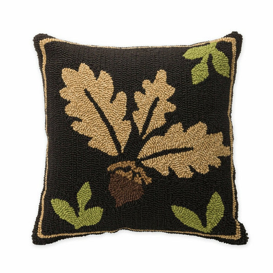 Indoor/Outdoor Woodland Throw Pillow w/Acorn | Plow & Hearth