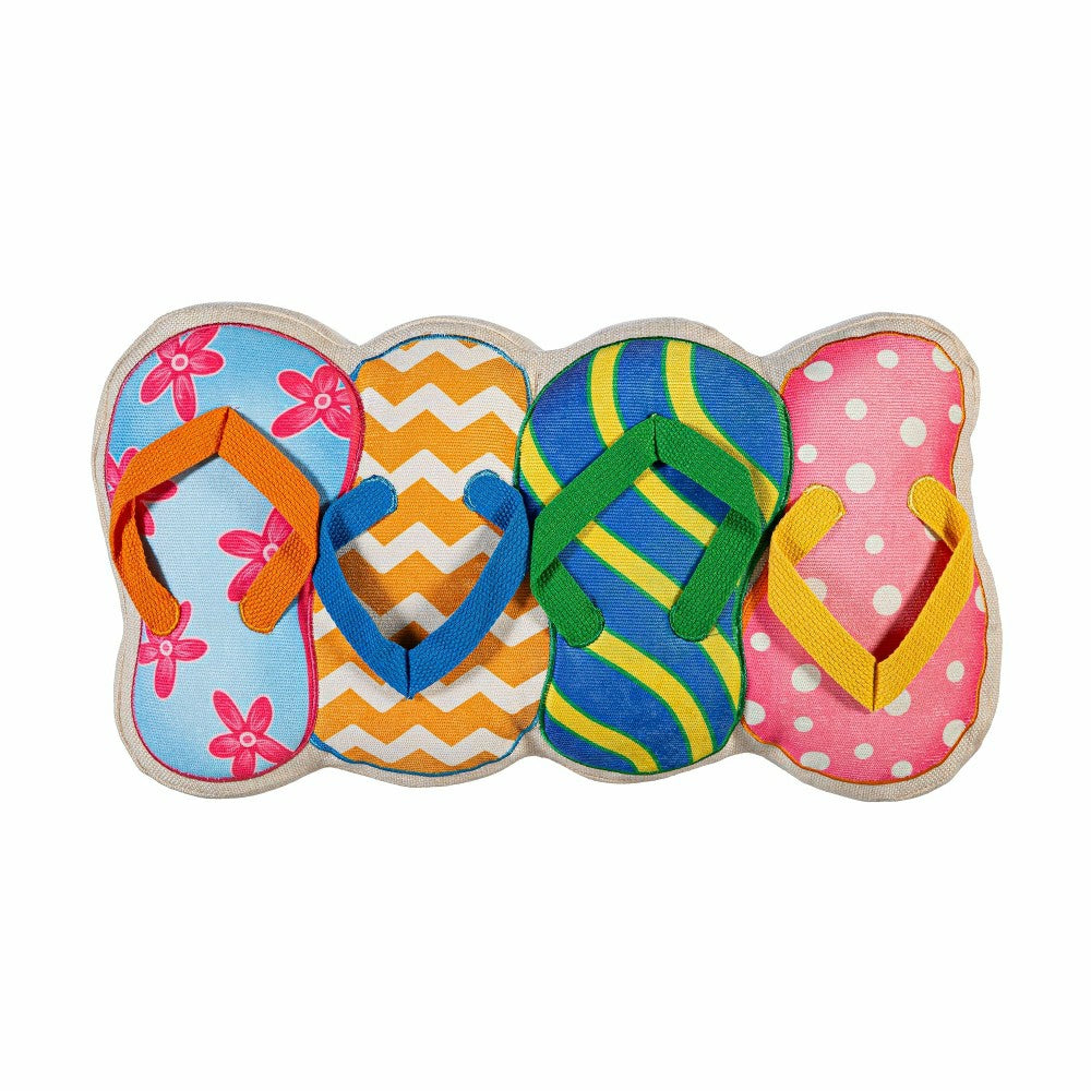 Flip Flop Shaped Pillow, 17.5"L | Plow & Hearth