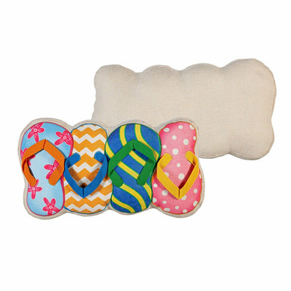 Flip Flop Shaped Pillow, 17.5"L | Plow & Hearth
