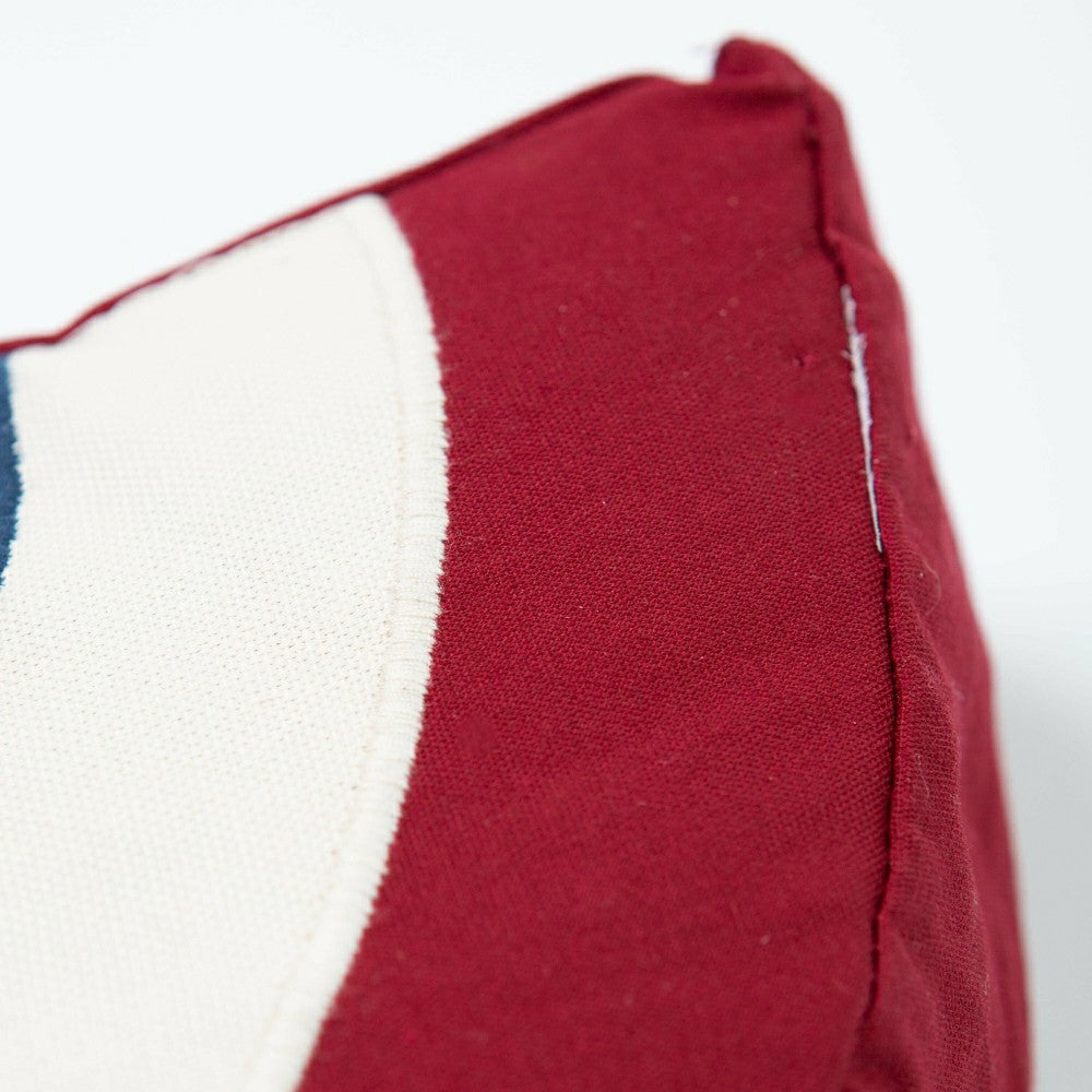 Star-Spangled Flag Slice Cotton Pillow | Plow & Hearth