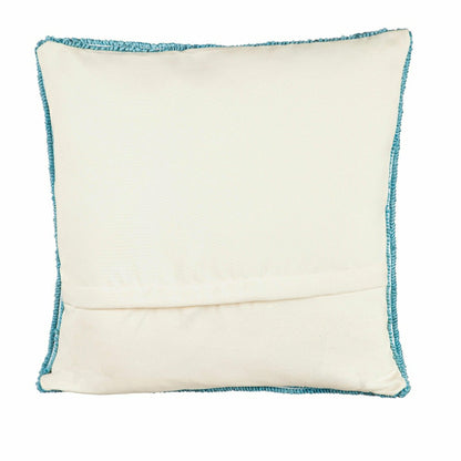 Indoor/Outdoor Hooked Pillow 18"x18" Butterfly Meadow | Plow & Hearth