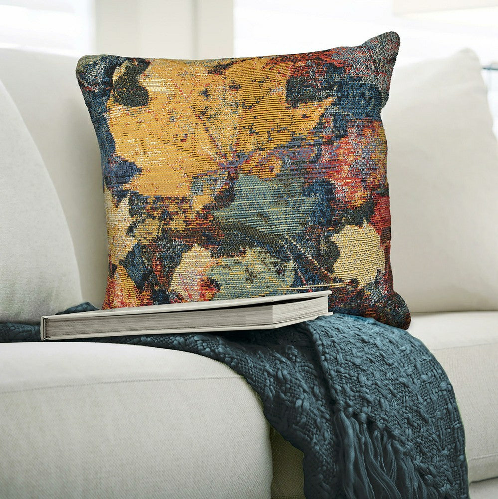Indoor/Outdoor Autumn Leaves Polypropylene Throw Pillow | Plow & Hearth