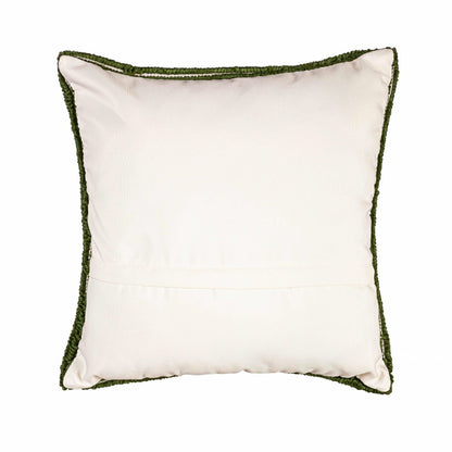 Indoor/Outdoor Green Butterfly Hooked Polypropylene Throw Pillow 18"x1 | Plow & Hearth
