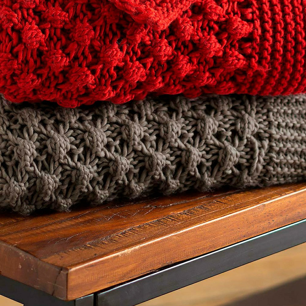 Lightweight Knitted Cozy Acrylic Throw | Plow & Hearth