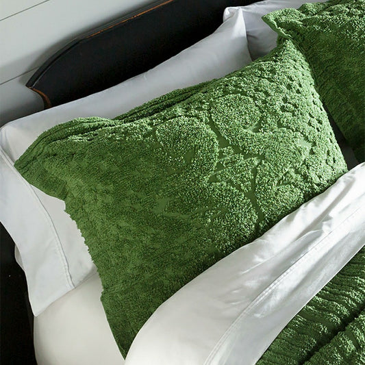 Juliet Tufted Cotton Chenille Standard Sham | Plow & Hearth