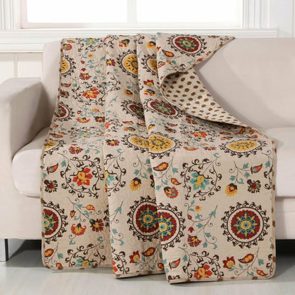 Patterned Quilted Throw | Plow & Hearth