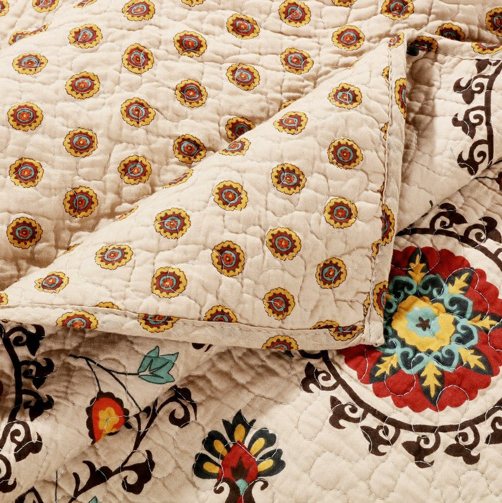 Patterned Quilted Throw | Plow & Hearth