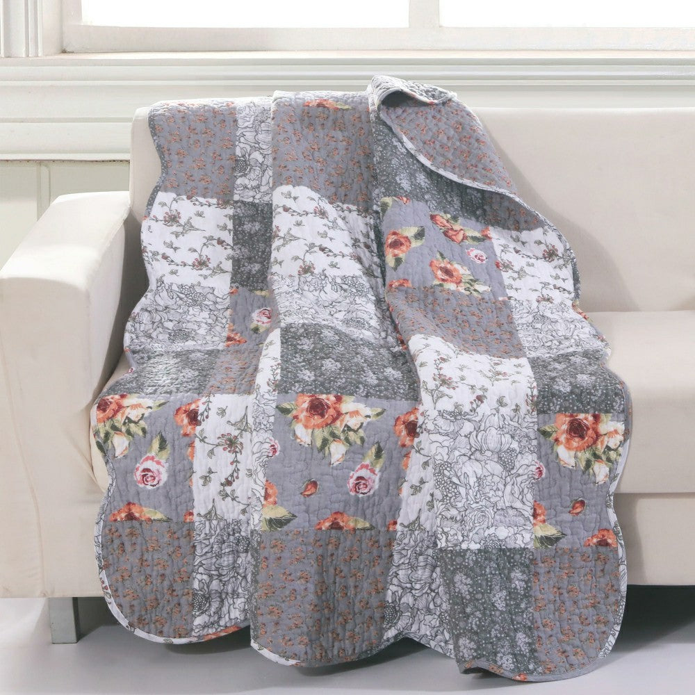 Patterned Quilted Throw | Plow & Hearth