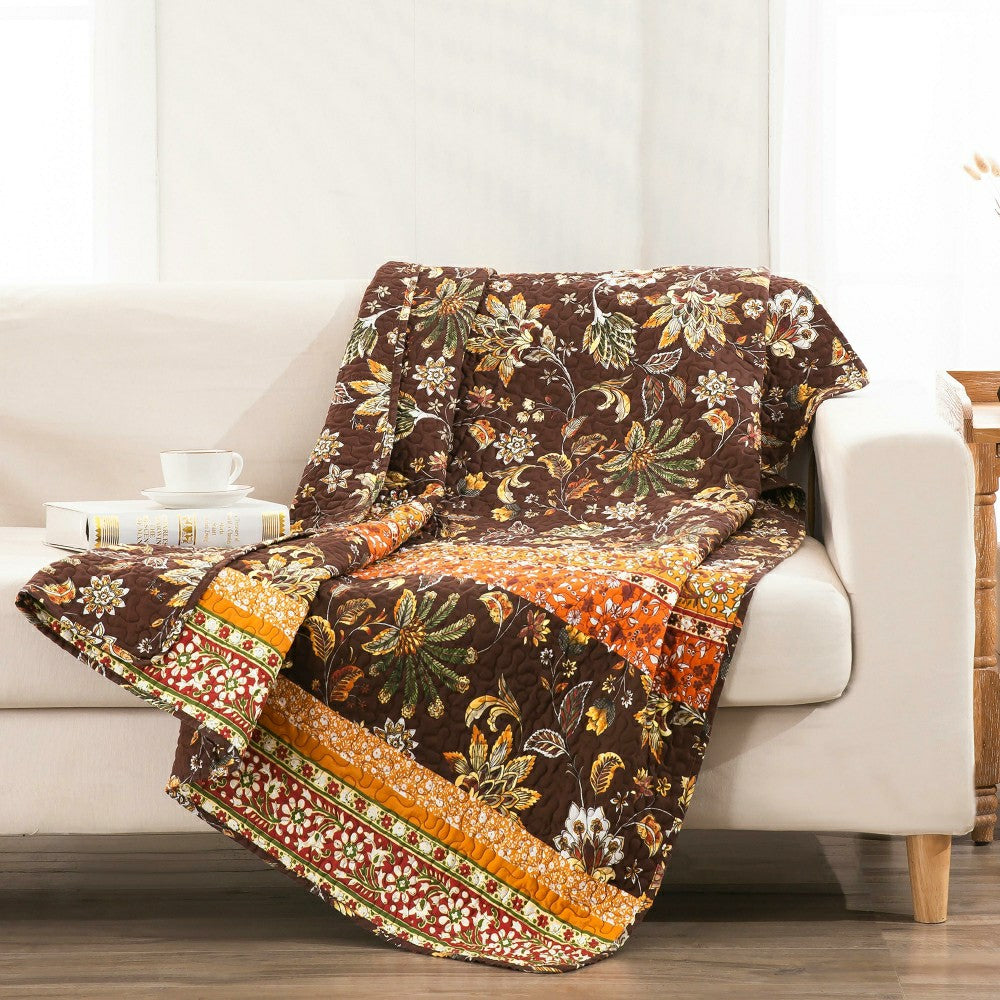 Patterned Quilted Throw | Plow & Hearth