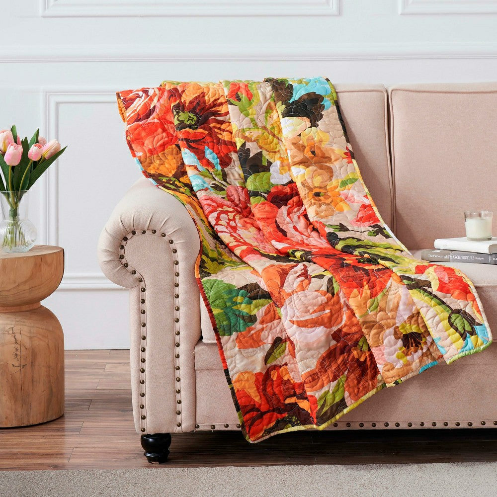 Patterned Quilted Throw | Plow & Hearth