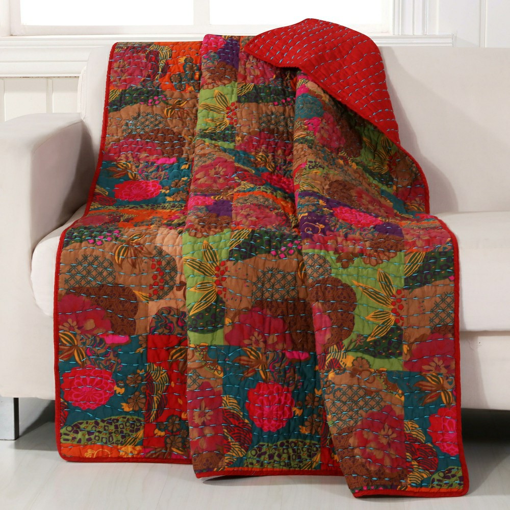 Patterned Quilted Throw | Plow & Hearth