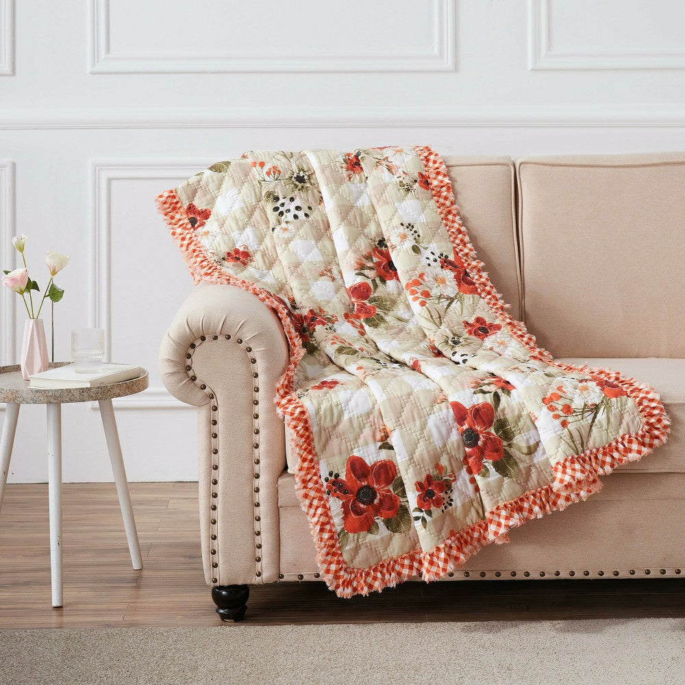 Patterned Quilted Throw | Plow & Hearth