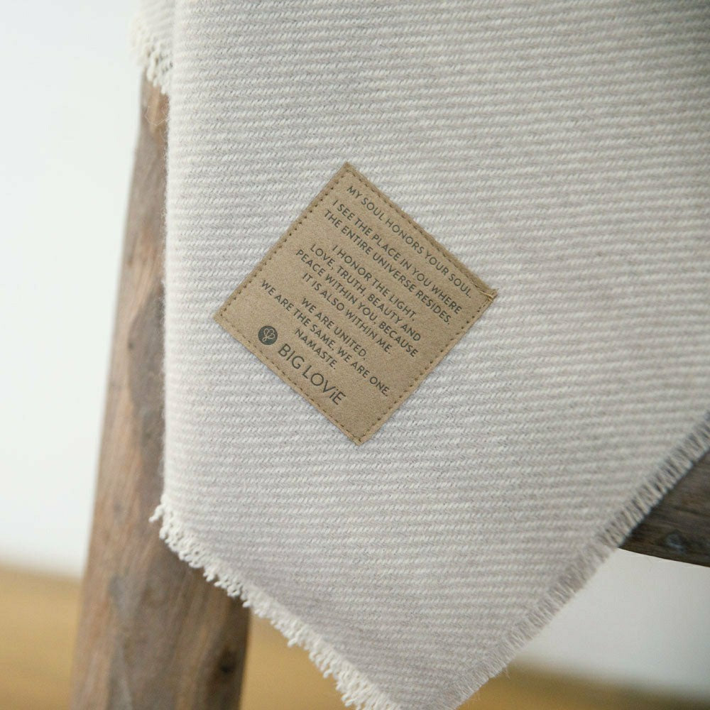 Peace Namaste Lambswool Blanket, 48” x 72” | Plow & Hearth