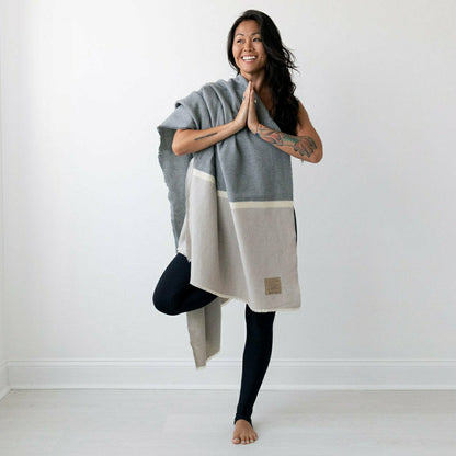 Peace Namaste Lambswool Blanket, 48” x 72” | Plow & Hearth