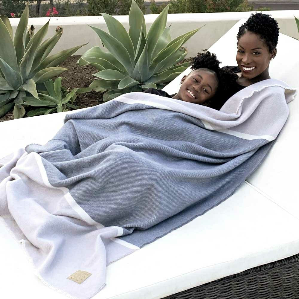 Peace Namaste Lambswool Blanket, 48” x 72” | Plow & Hearth