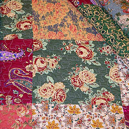Twin Patchwork Block Bedspread | Plow & Hearth