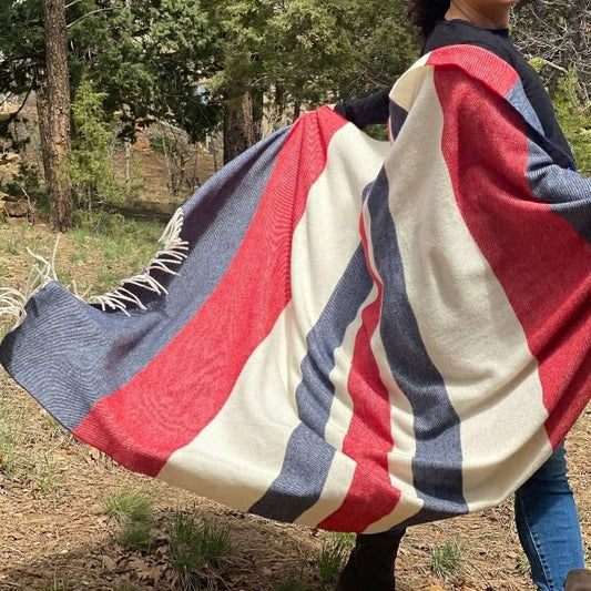 Peace Freedom Lambswool Blanket, 48” x 72” | Plow & Hearth