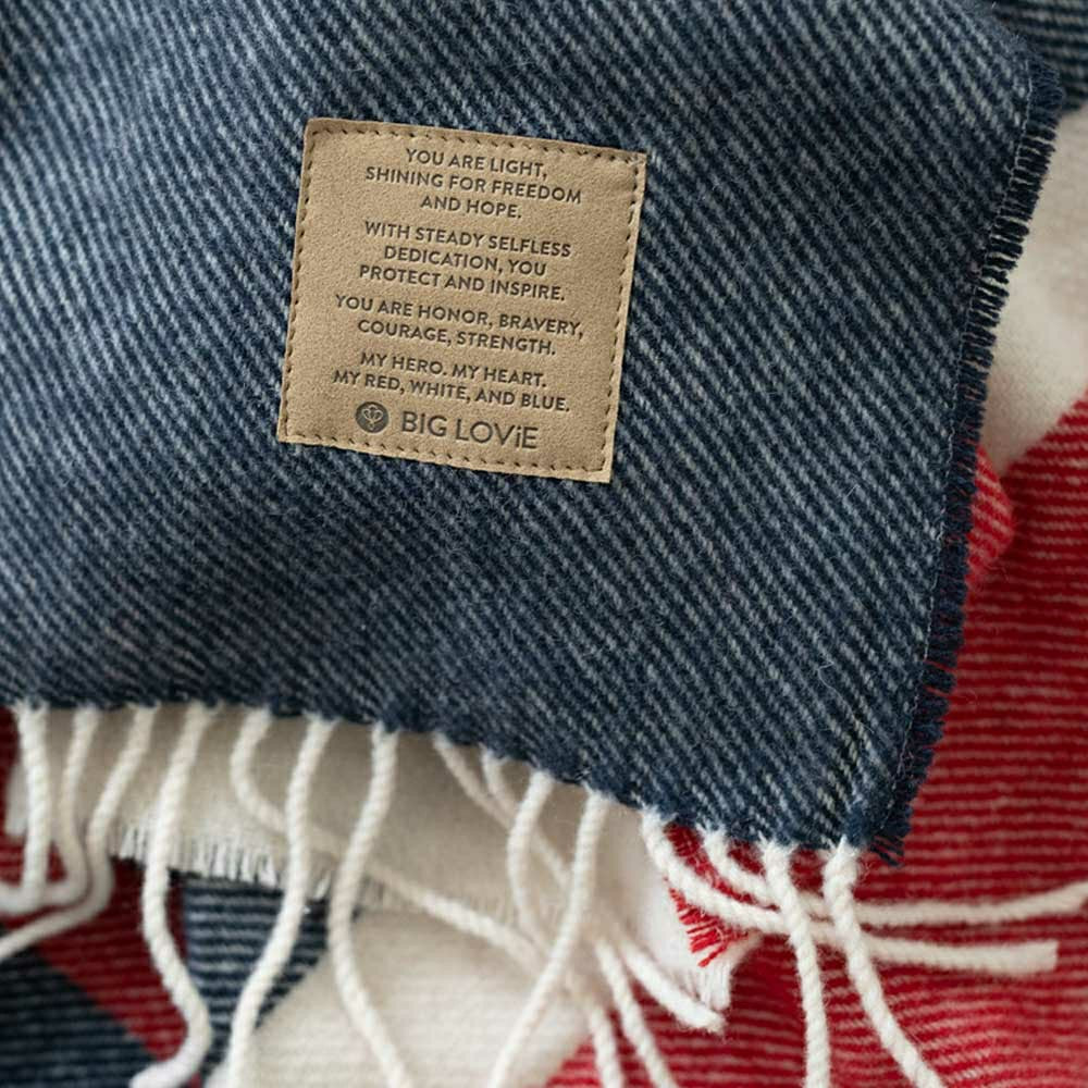 Peace Freedom Lambswool Blanket, 48” x 72” | Plow & Hearth