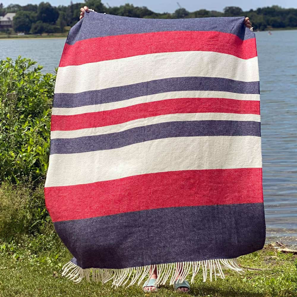 Peace Freedom Lambswool Blanket, 48” x 72” | Plow & Hearth