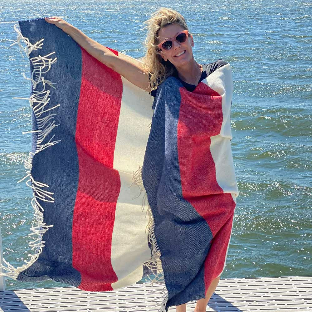 Peace Freedom Lambswool Blanket, 48” x 72” | Plow & Hearth