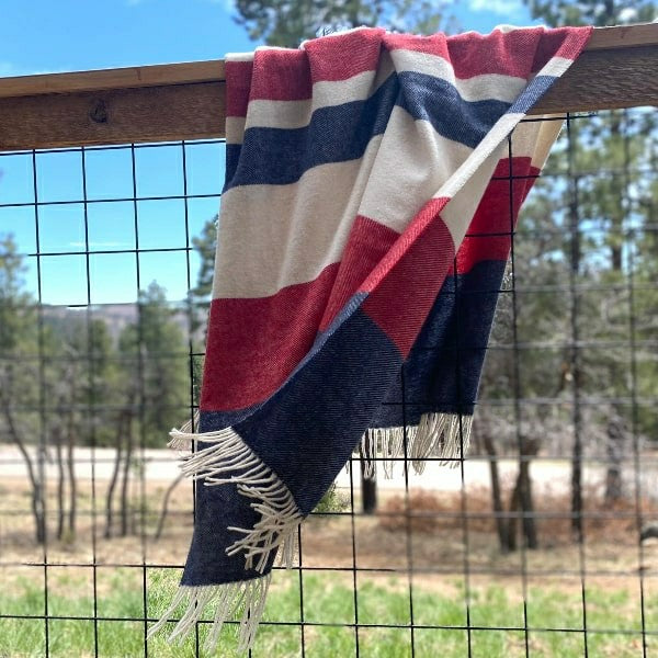 Peace Freedom Lambswool Blanket, 48” x 72” | Plow & Hearth