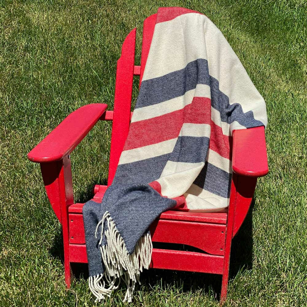 Peace Freedom Lambswool Blanket, 48” x 72” | Plow & Hearth