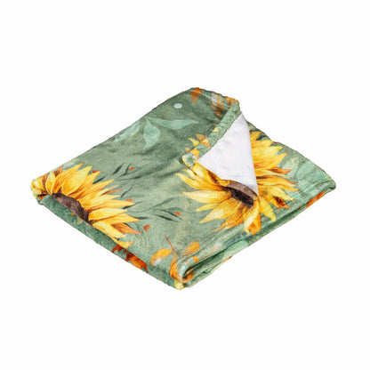 Harvest Blossom Sunflower Plush Blanket, 50" x 60" | Plow & Hearth